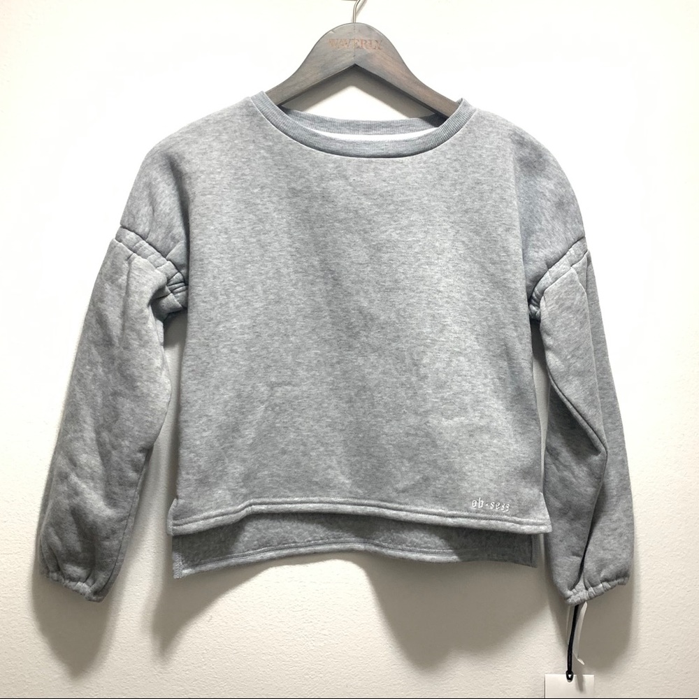 Girls grey crew neck sweater